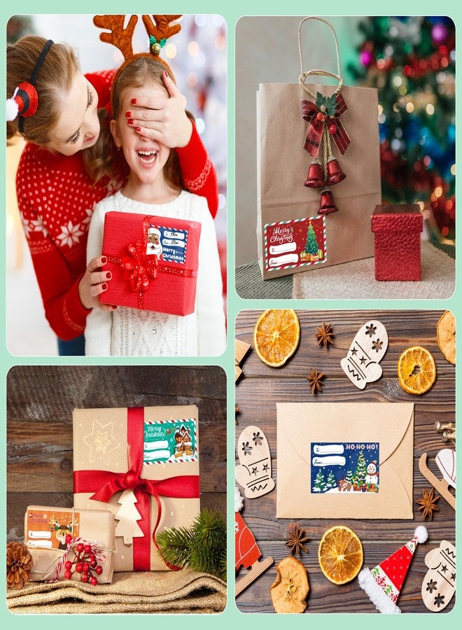 OHOME 500 PCS Christmas Gift Tags - Gift Tags for Christmas Presents - Christmas Gifts for Women Men Kids - Christmas Wrapping Paper - Christmas Decorations,2.95 x 1.6 Inch - Image 4